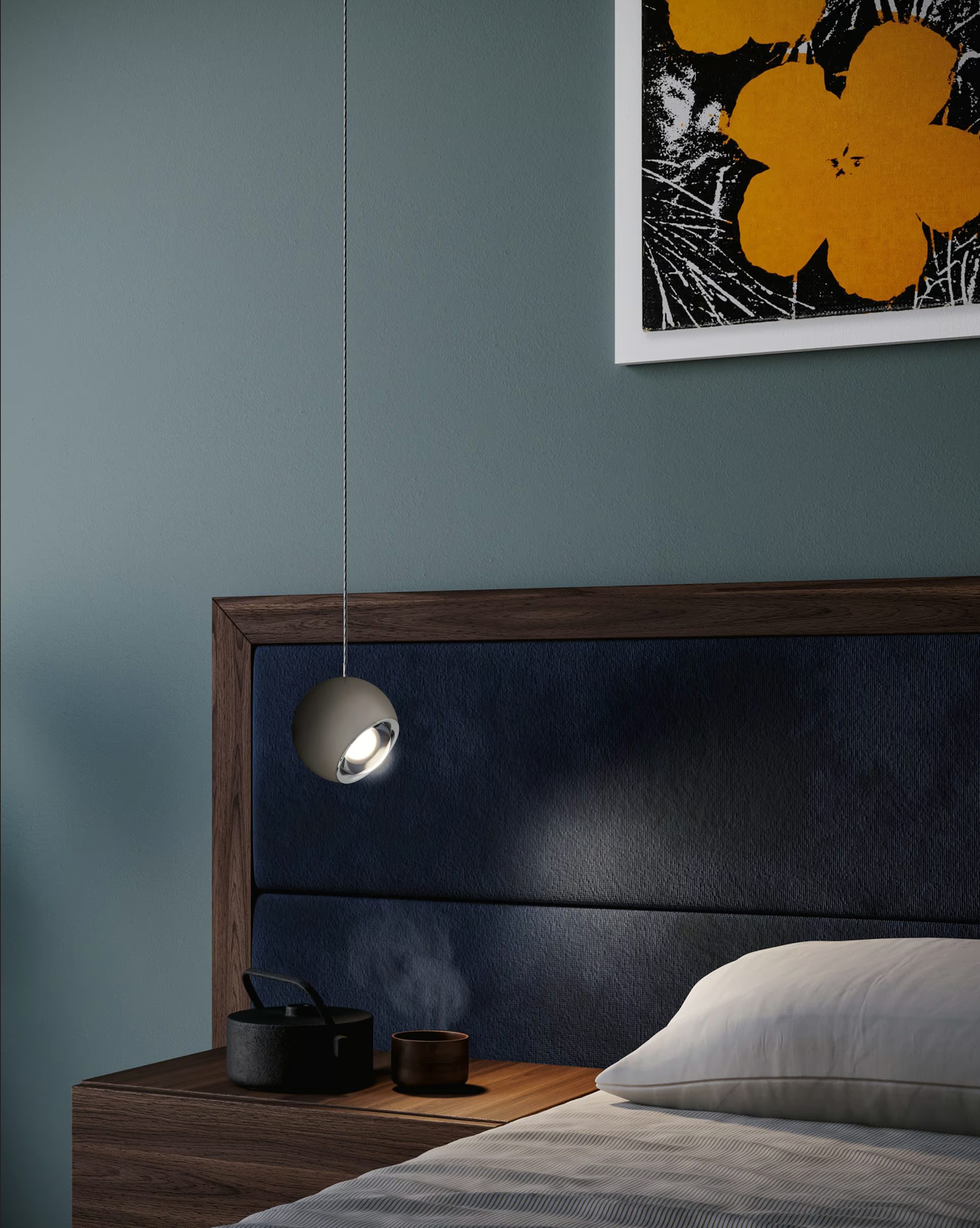 Minimalist Lodes Spider suspension light with adjustable directional beam and integrated LED