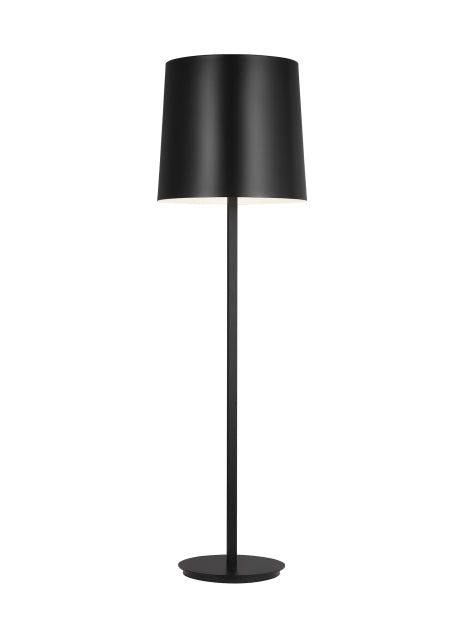 Lucia Outdoor Large Floor Lamp Black by Visual Comfort