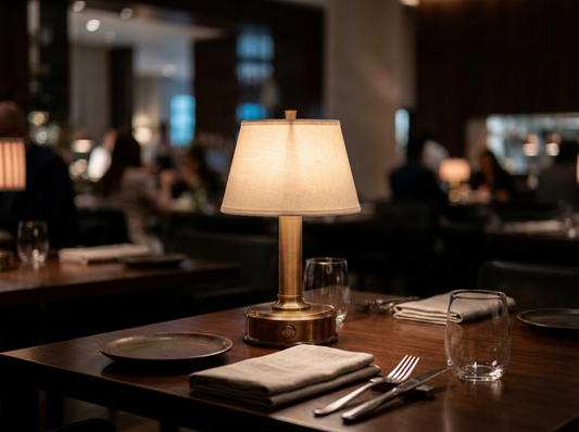 Modern Lantern Mini Luna cordless lamp in Dark Antique Brass