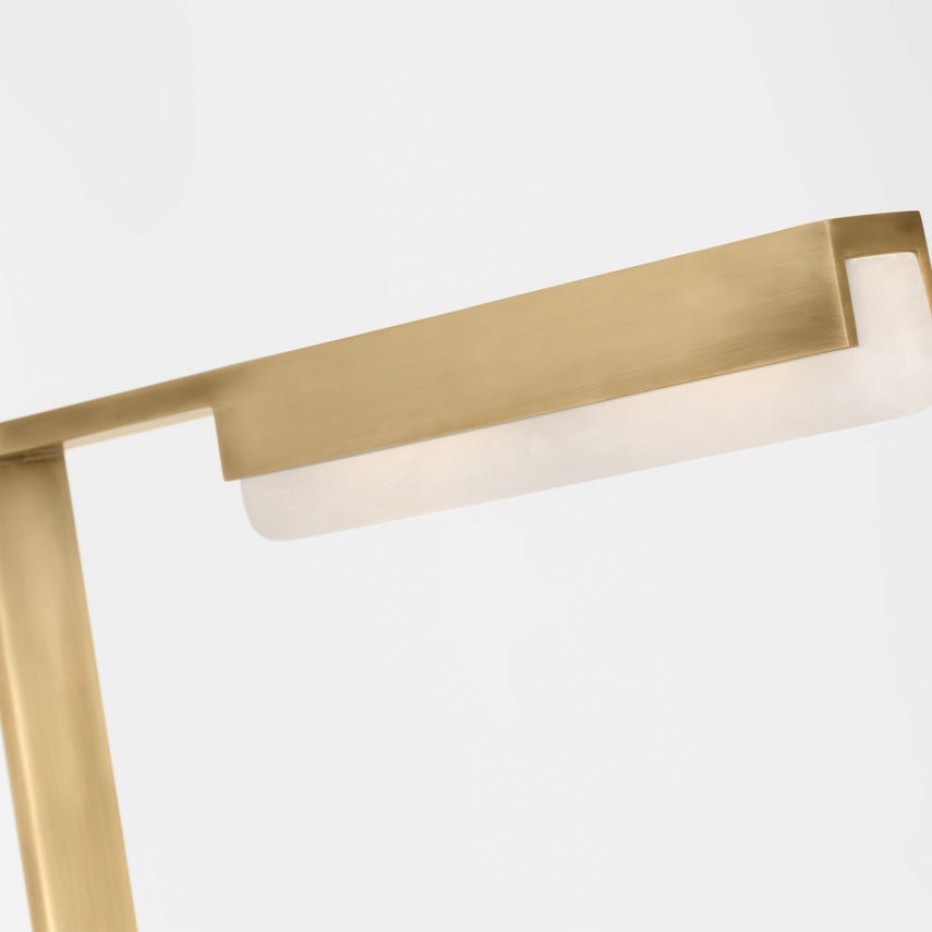 Linea 42 Alabaster LED Floor Lamp Dimmable by Visual & Comfort & Co