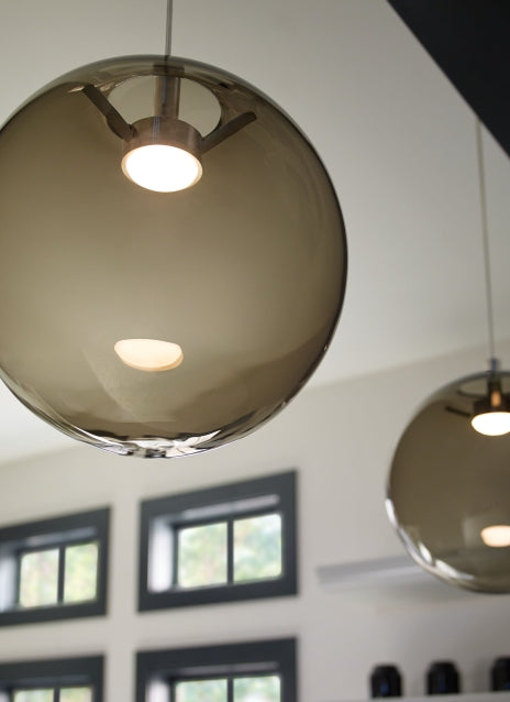 Palona Smoke Clear Glass Pendant Light 700Tdplnp by Visual & Comfort & Co