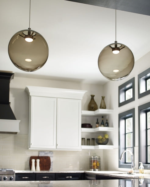 Palona Smoke Clear Glass Pendant Light 700Tdplnp by Visual & Comfort & Co