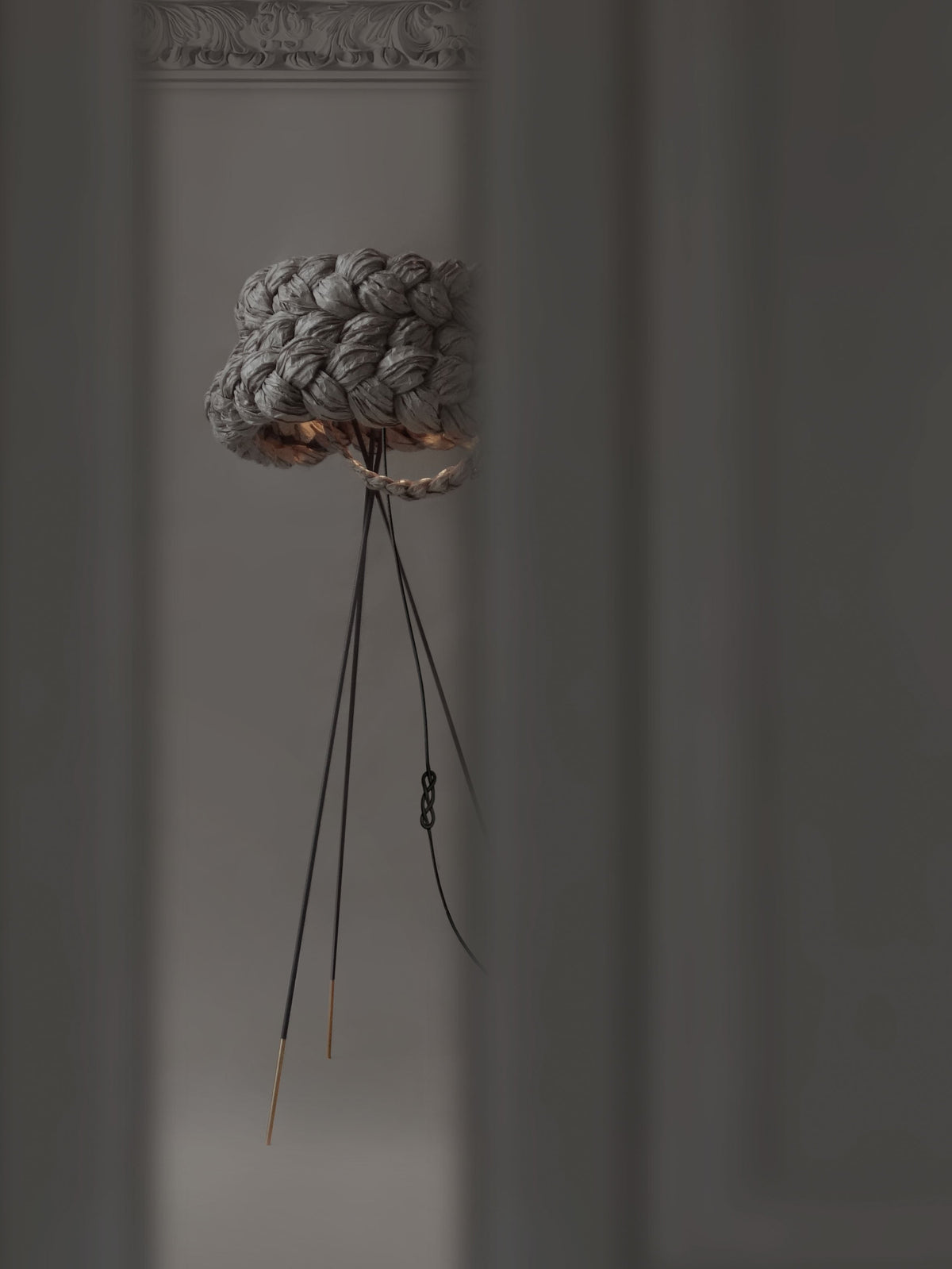 Mammalampa The Bride medium floor lamp in Graphite – styled in a room