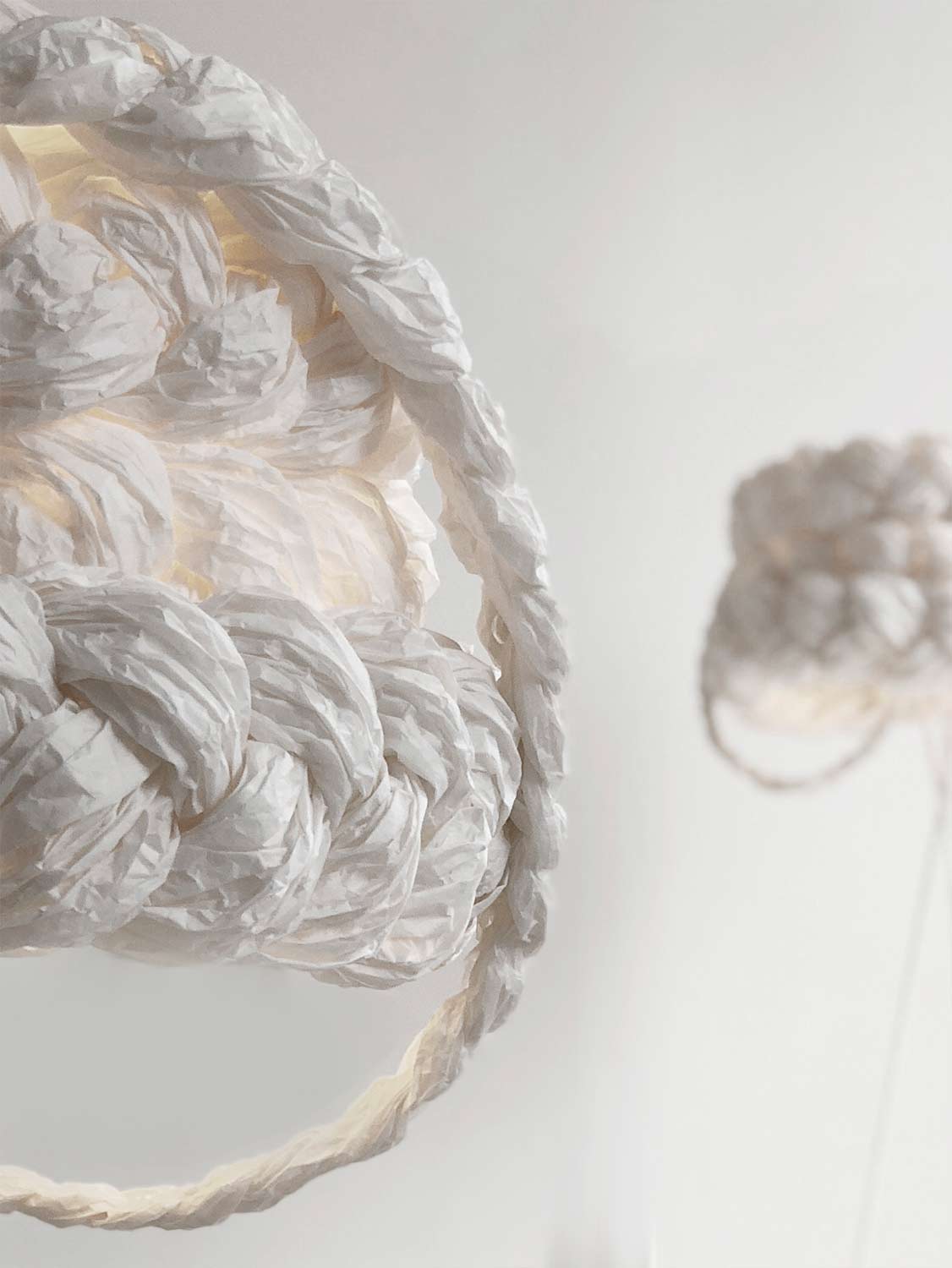 Mammalampa The Bride large pendant in White – styled in a room (2)