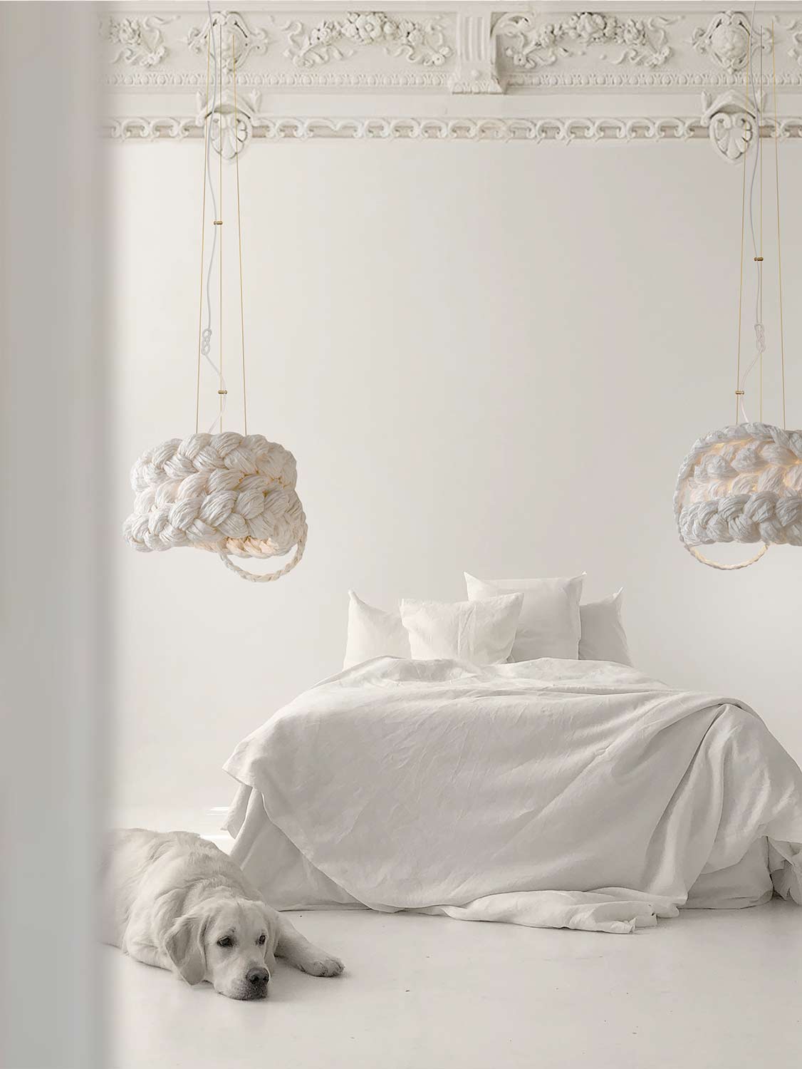 Mammalampa The Bride small pendant in White – styled in a room