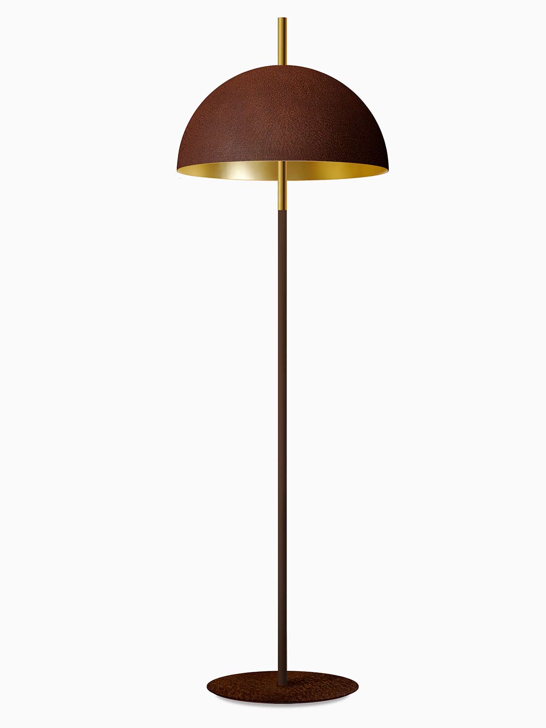 Mammalampa The Queen floor lamp in Rust and Gold – product photo