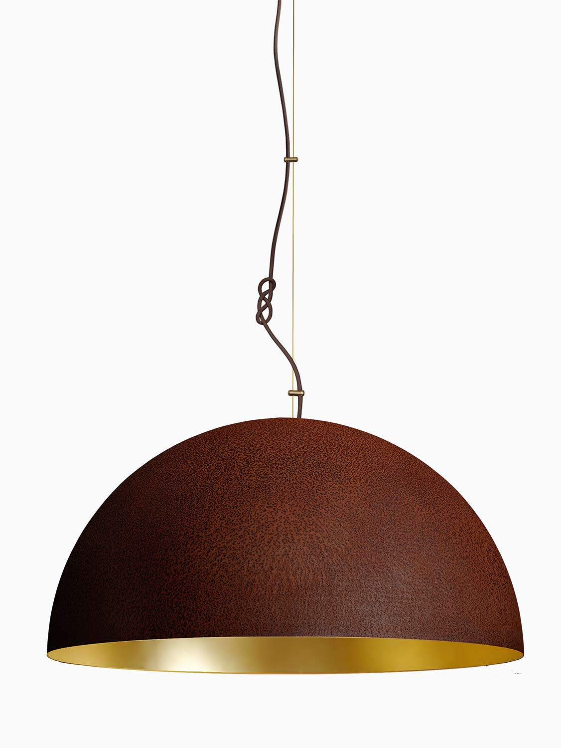 Mammalampa The Queen extra-large pendant in Rust and Gold – product photo