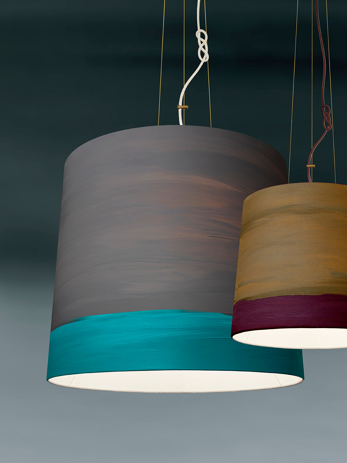 Mammalampa The Sisters extra-large pendant in Rain – styled in a room