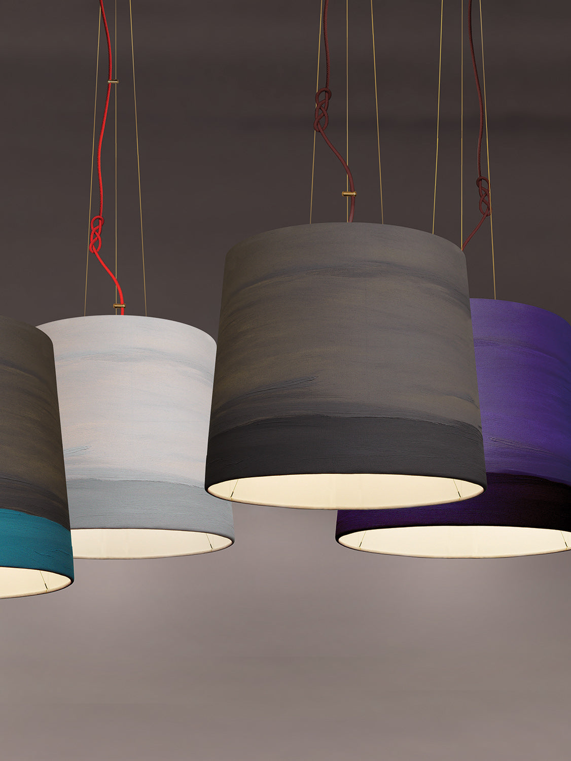 Mammalampa The Sisters medium pendant in Mist – styled in a room