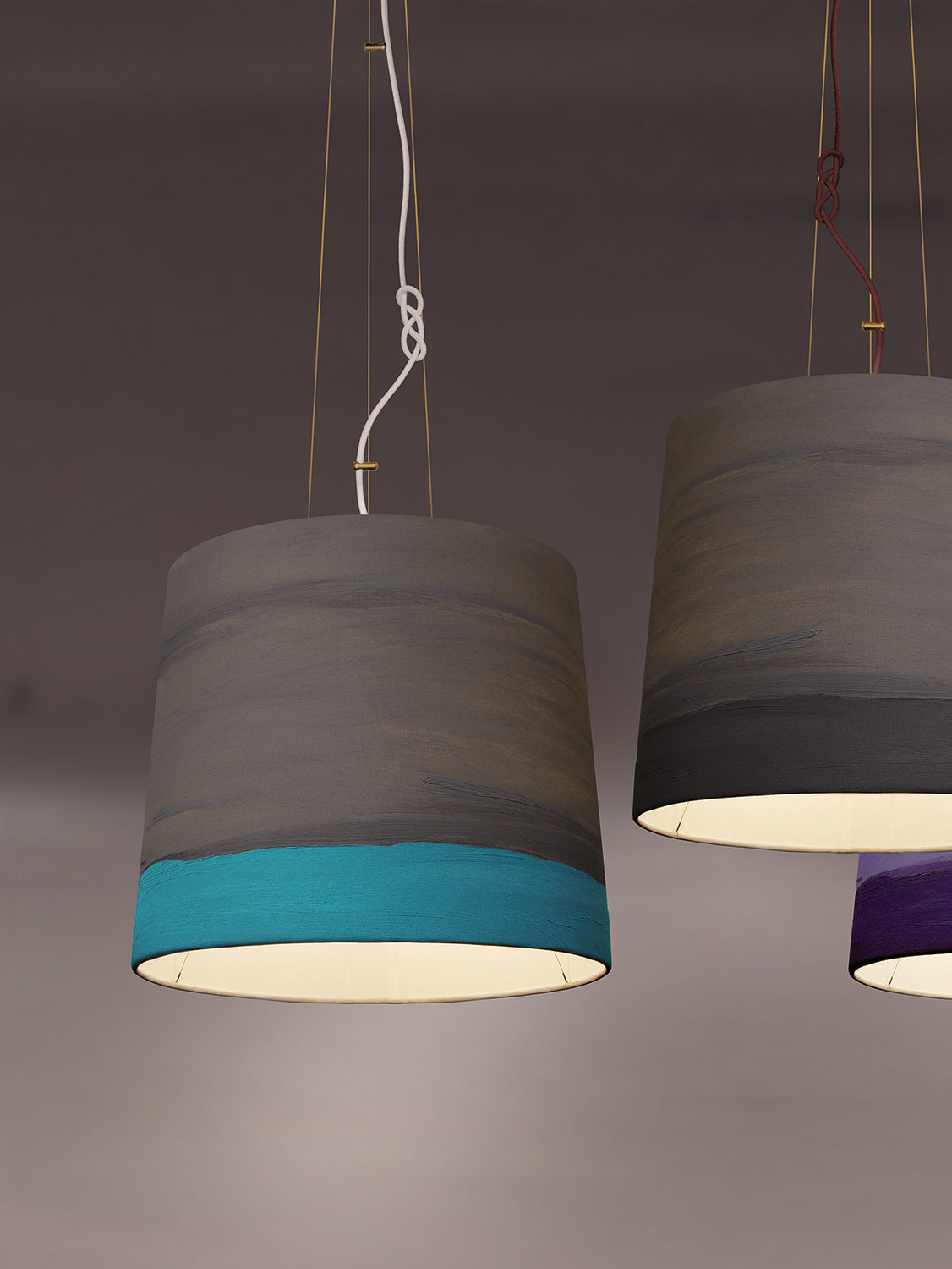 Mammalampa The Sisters medium pendant in Rain – styled in a room