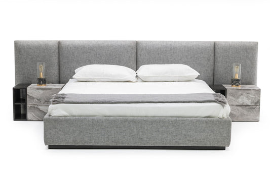 Nova Domus Maranello Eastern King Modern Grey Bed