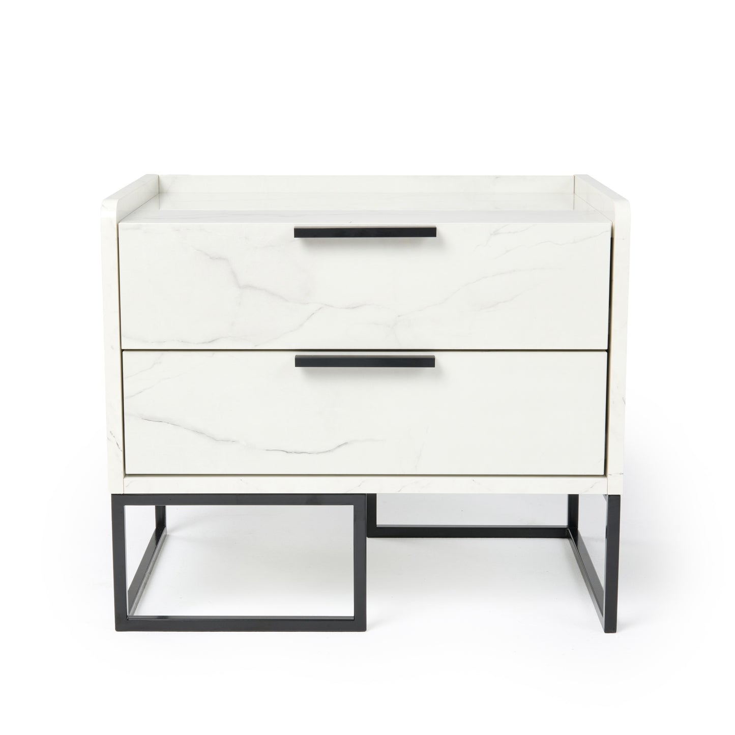 Nova Domus Marbella Italian Modern White Marble Nightstand