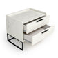 Nova Domus Marbella Italian Modern White Marble Nightstand