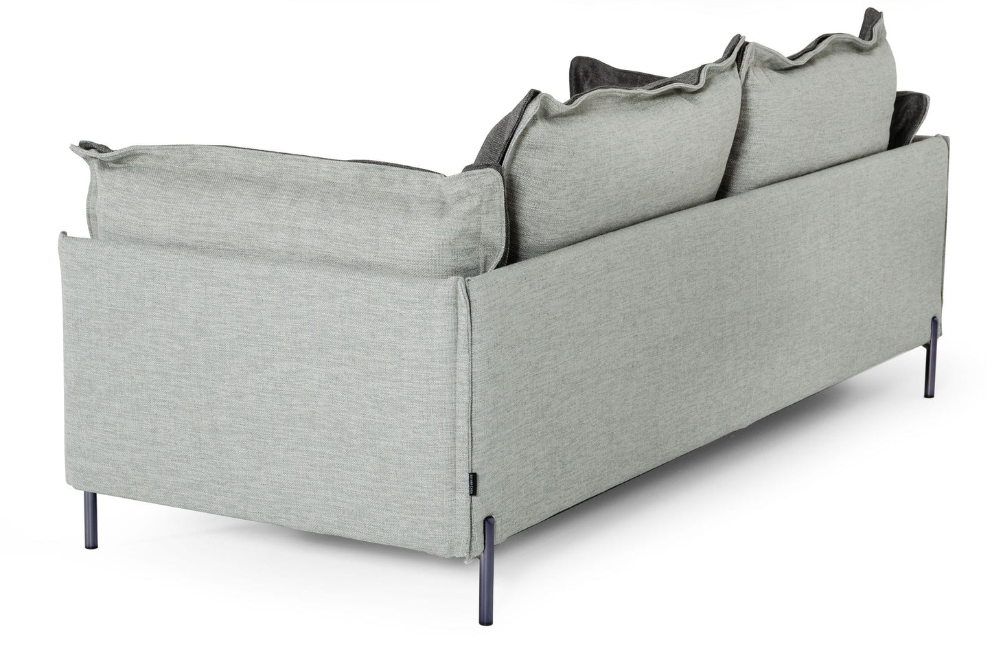 Divani Casa Mars Modern Grey and Dark Grey Fabric Sofa