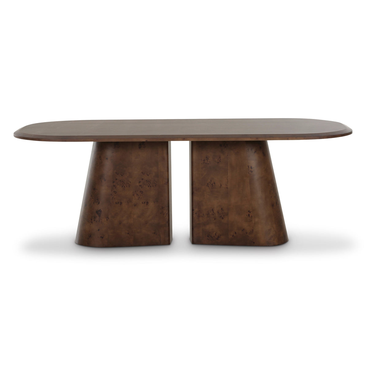 Gladyss 87" Brown Burl Oval Dining Table by TOV Furniture – photo 1 of 7