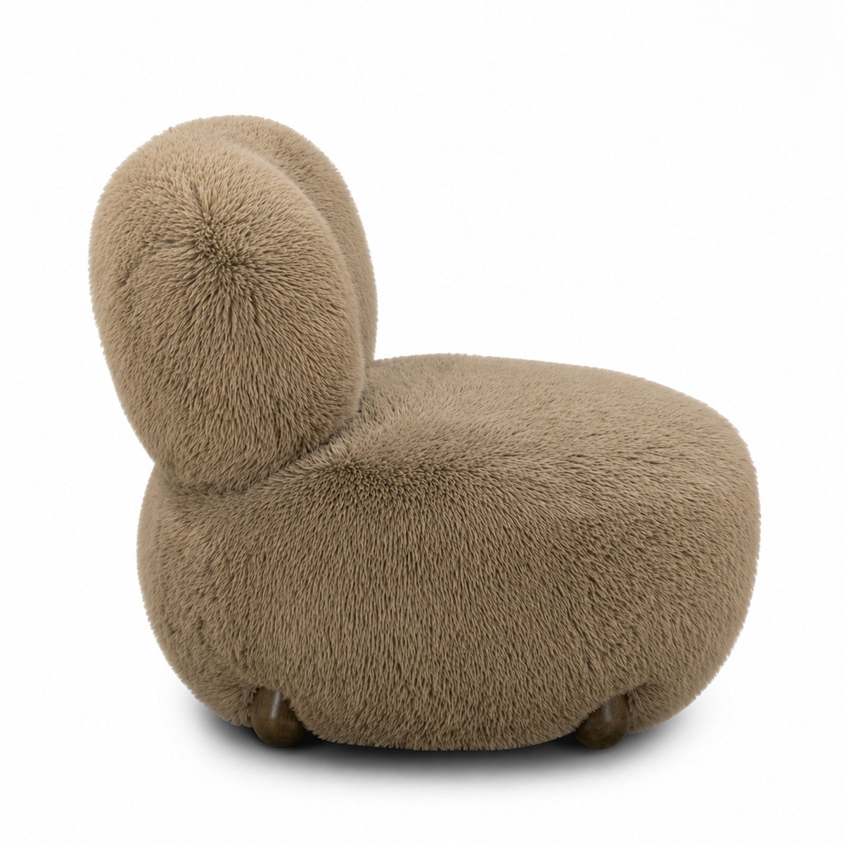 Pucker Taupe Contract-Grade Vegan Shearling Accent Chair by TOV Furniture – photo 4 of 8