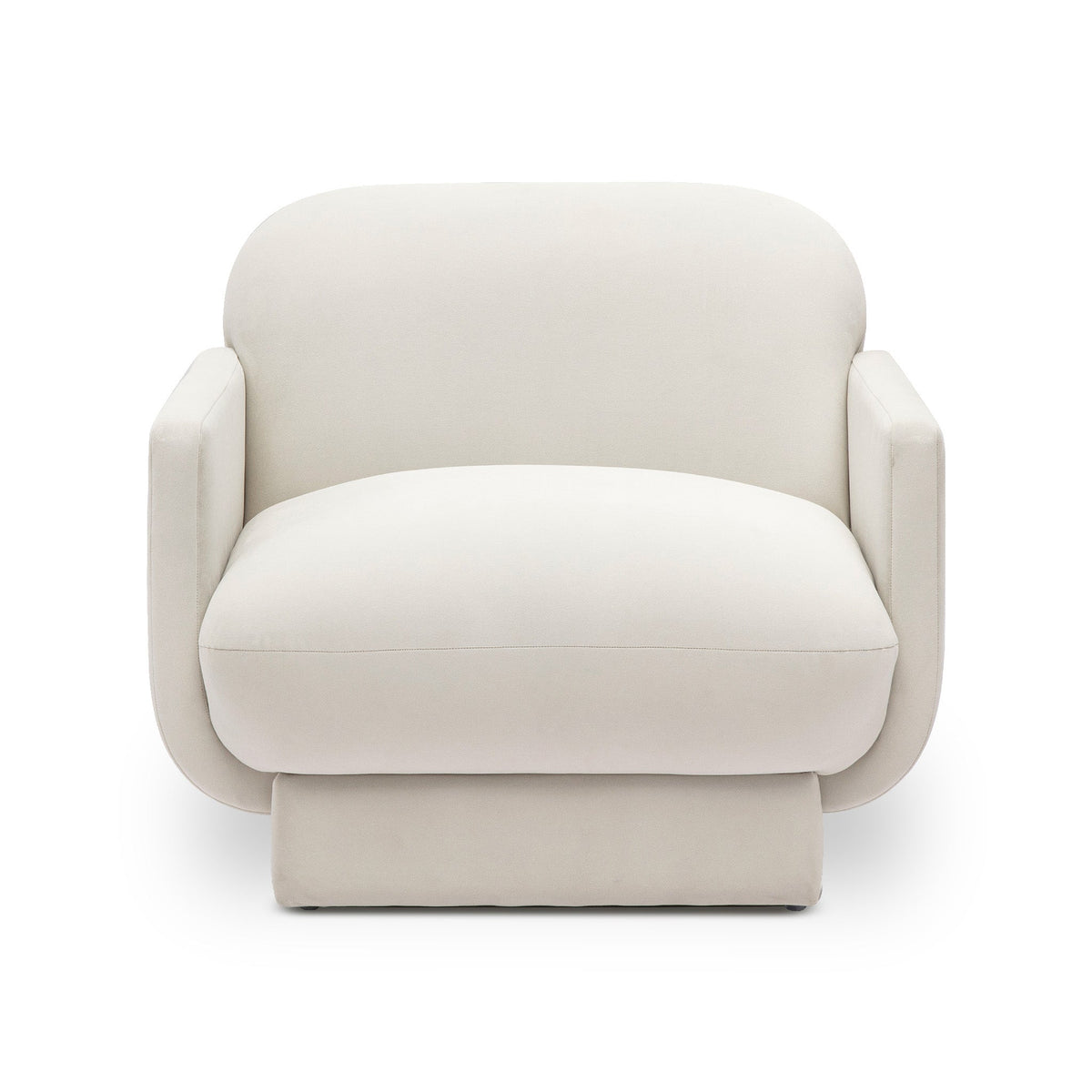 Azalea Cream Performance Velvet Accent Chair by TOV Furniture – photo 2 of 6