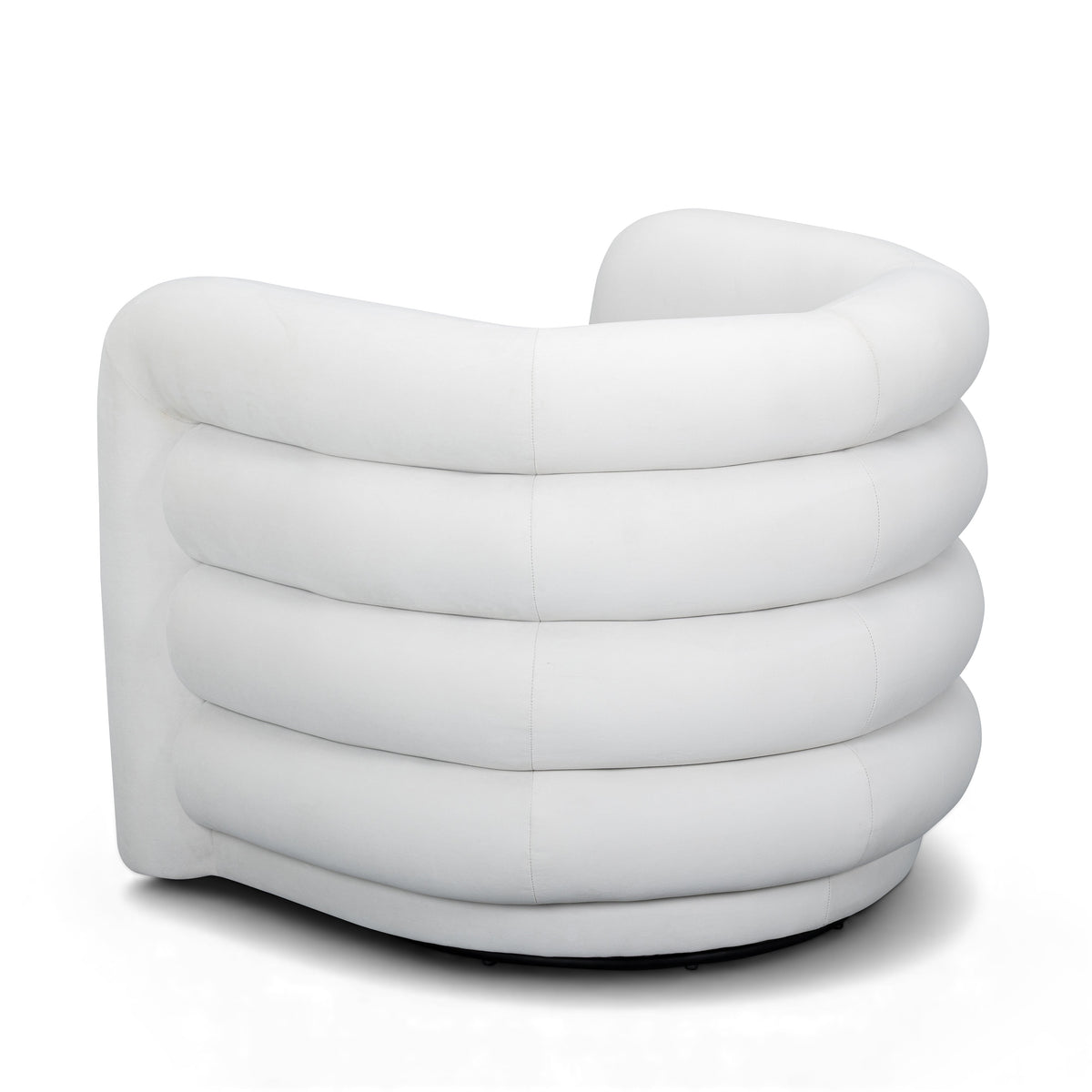 Curves Cream Velvet Swivel Accent Chair by TOV Furniture – photo 5 of 7