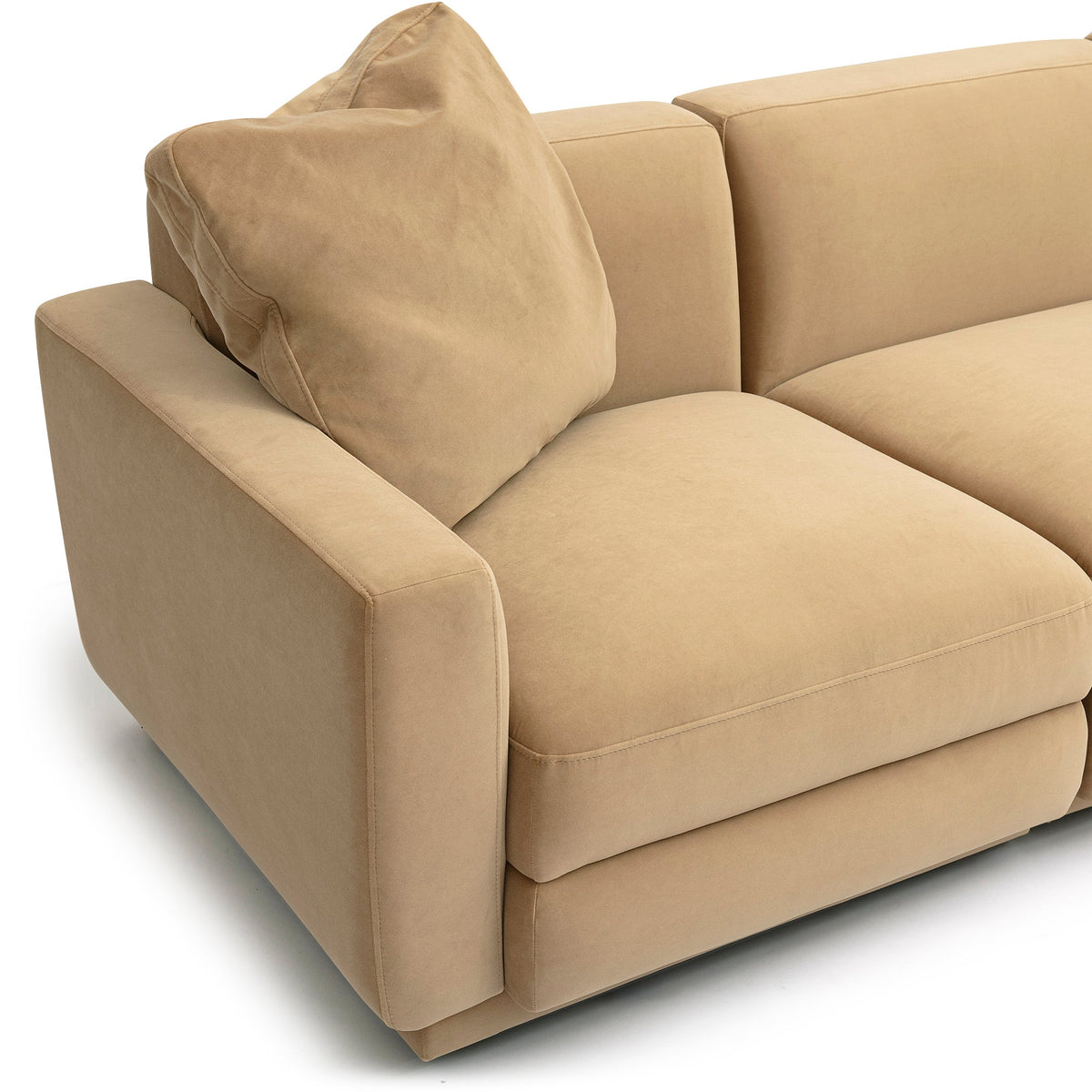 Perry Tan Performance Velvet Modular Sofa by TOV Furniture – photo 3 of 10