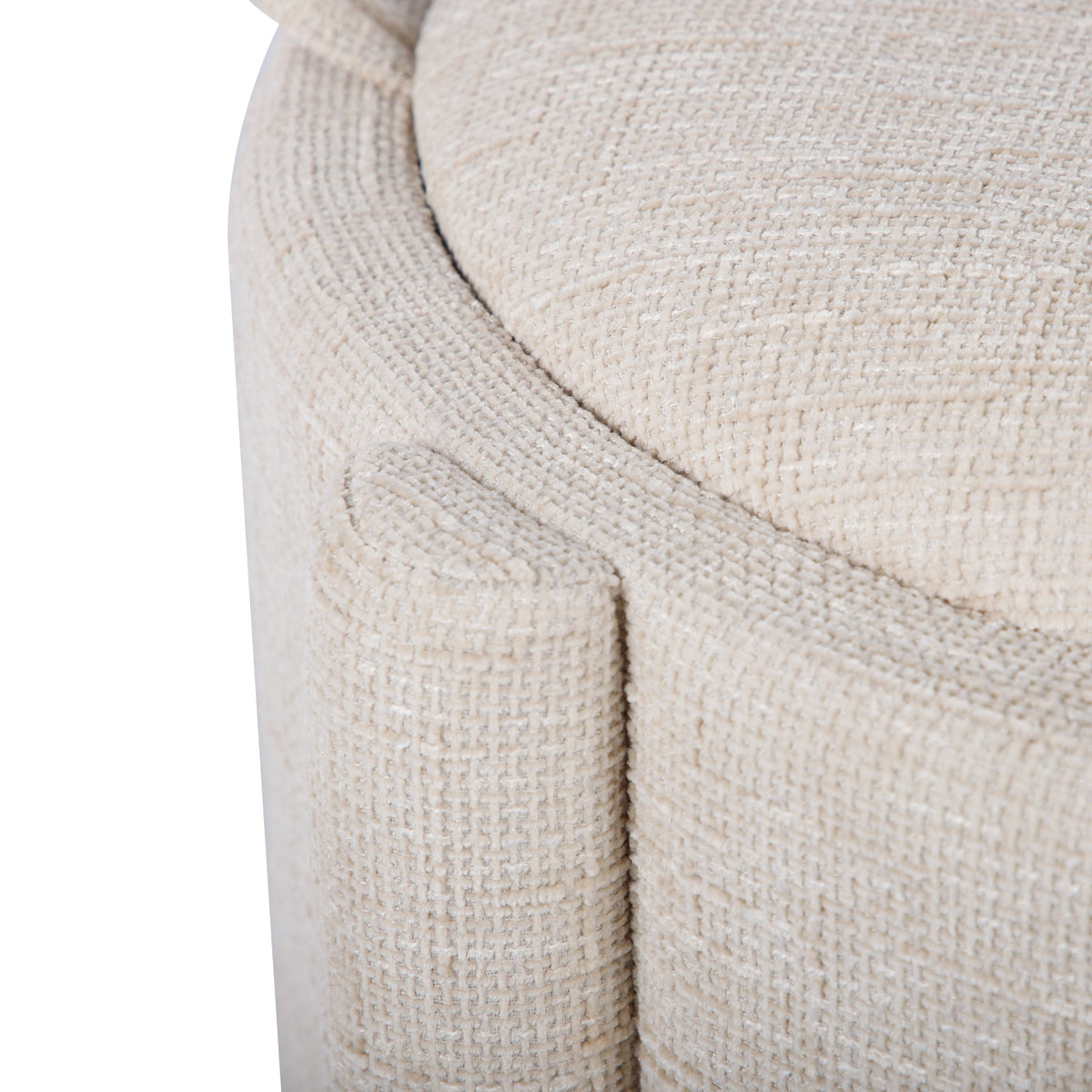 Bellamy Cream Railroad Chenille Storage Stool With Reversible Tray Top by TOV Furniture – photo 7 of 8