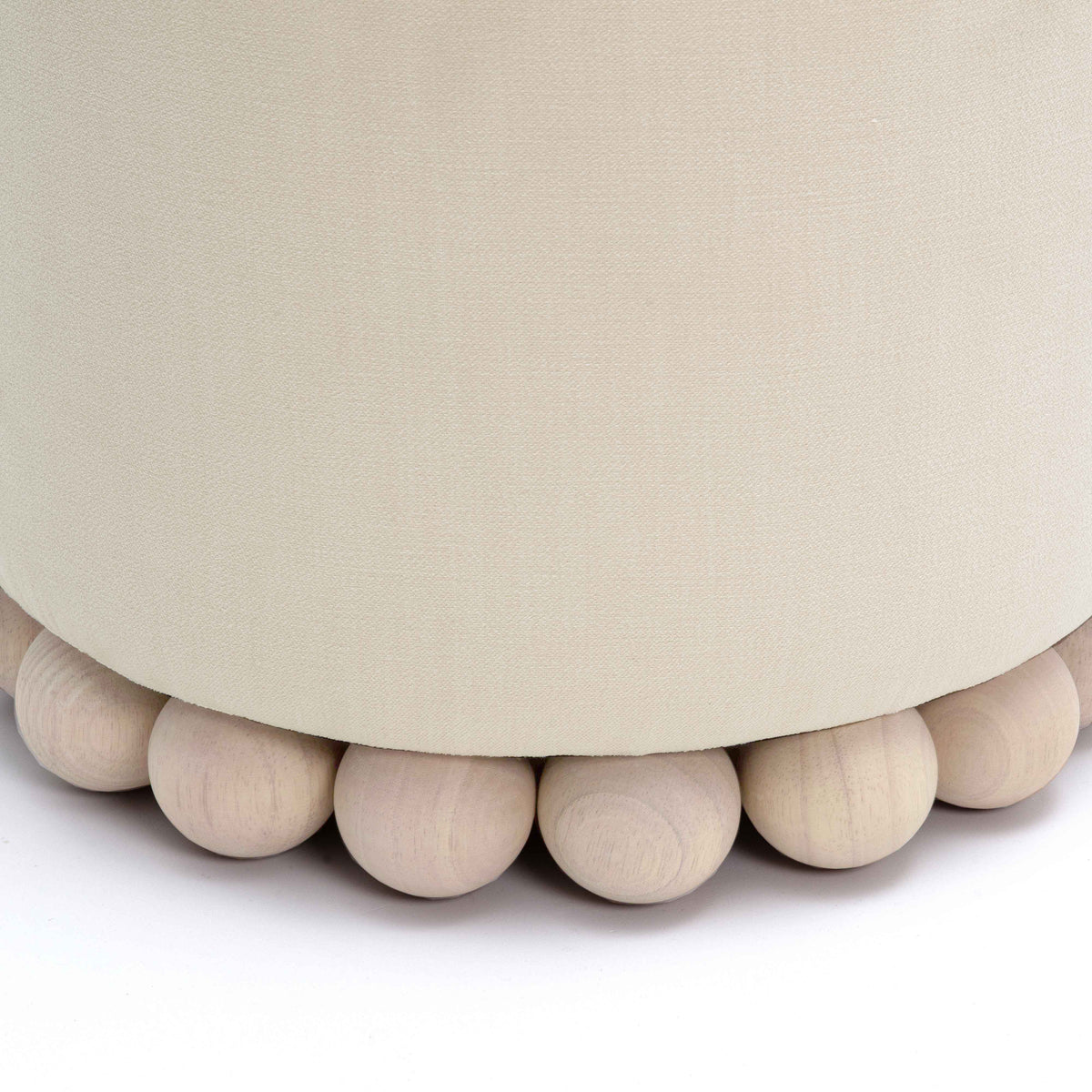 Dex Cream Upcycled Performance Fabric Ottoman by TOV Furniture – photo 5 of 7