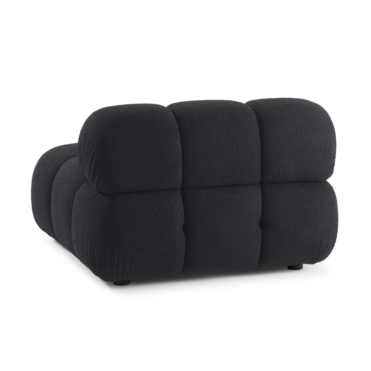 Calliope Black Performance Vegan Shearling Modular Armless Chair by TOV Furniture – photo 4 of 5