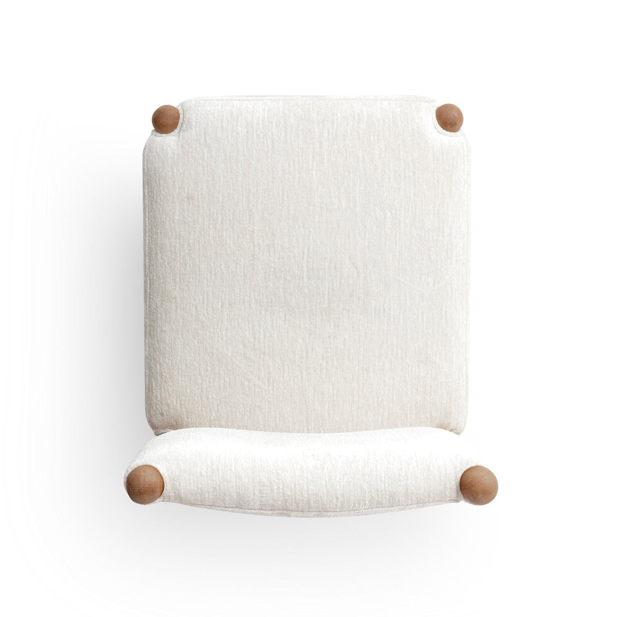 Bruno Cream Thick Performance Chenille Straight Back Dining Chair by TOV Furniture – photo 4 of 7