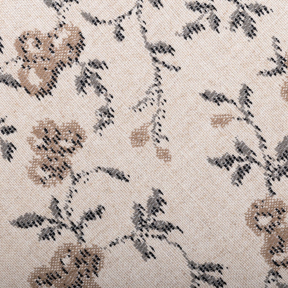 Bisou Beige Floral Jacquard Ottoman by TOV Furniture – photo 5 of 6