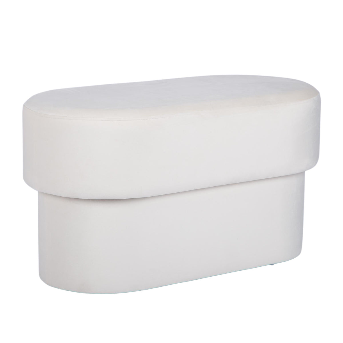 Andrea Cream Performance Velvet 31" Storage Bench by TOV Furniture – photo 2 of 7