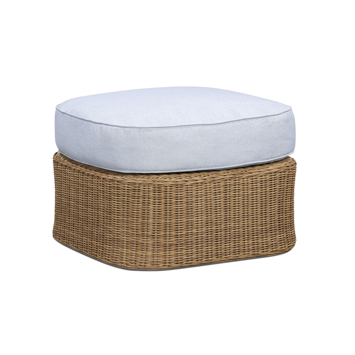 Axel Blue Boucle Outdoor Ottoman by TOV Furniture – photo 1 of 6