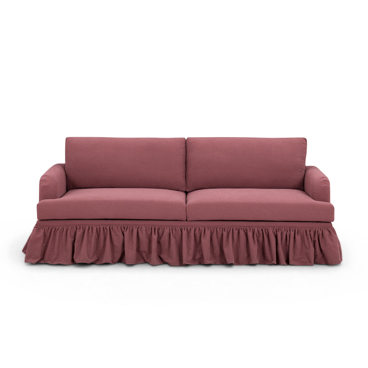 Gertrude 90" Plum Upcycled Performance Fabric Sofa by TOV Furniture – photo 1 of 7
