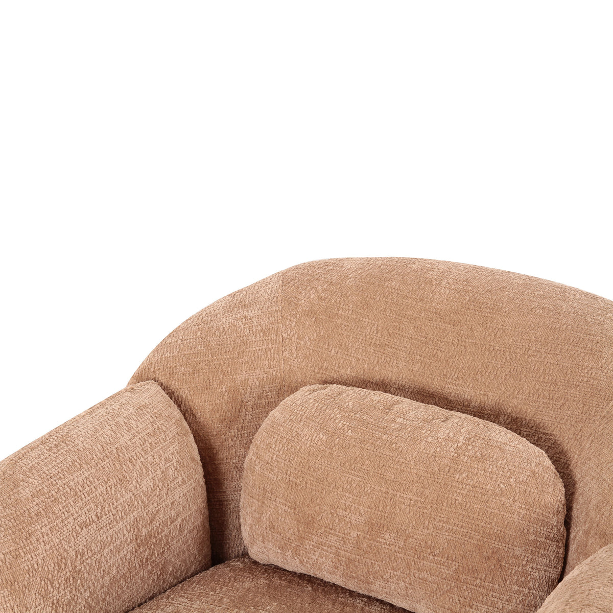 Misty Tan Textured Knubby Fabric Accent Chair by TOV Furniture – photo 7 of 8