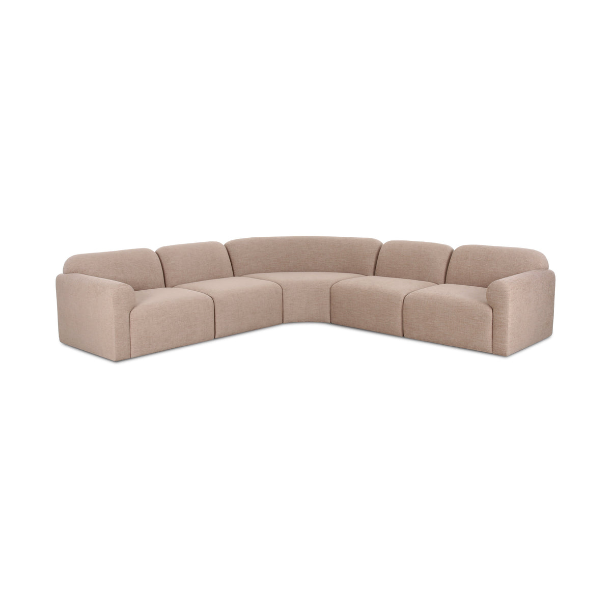 Gorge Tan Performance 5 Piece Corner Sectional by TOV Furniture – photo 2 of 5