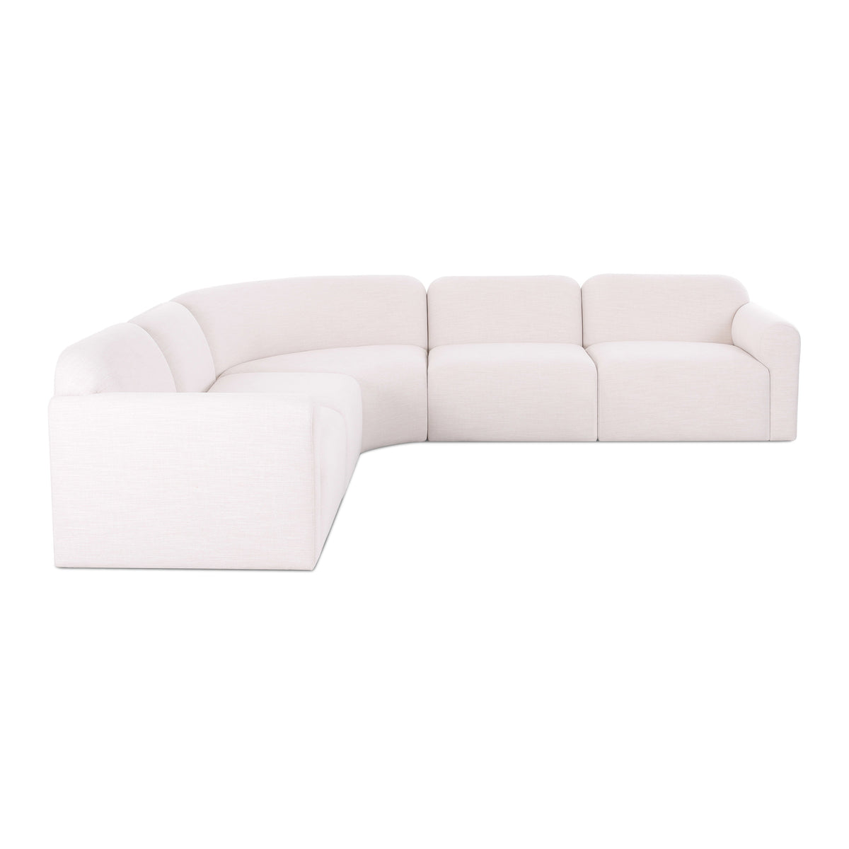 Gorge Cream Performance 5 Piece Corner Sectional by TOV Furniture – photo 1 of 4