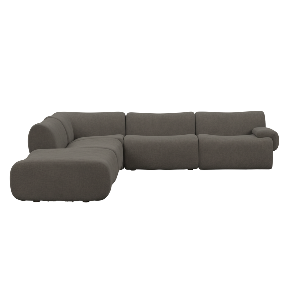 Zenith Charcoal Gray Upcycled Fabric Modular LAF Sectional by TOV Furniture – photo 1 of 8