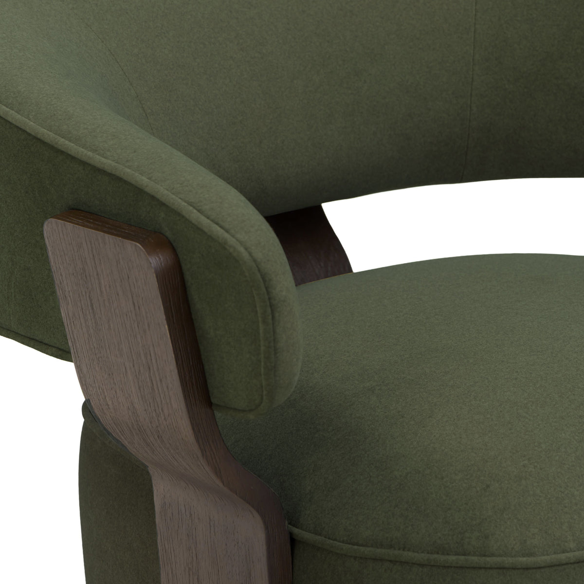 Madison Dark Green Performance Vegan Mohair Swivel Accent Chair by TOV Furniture – photo 7 of 8