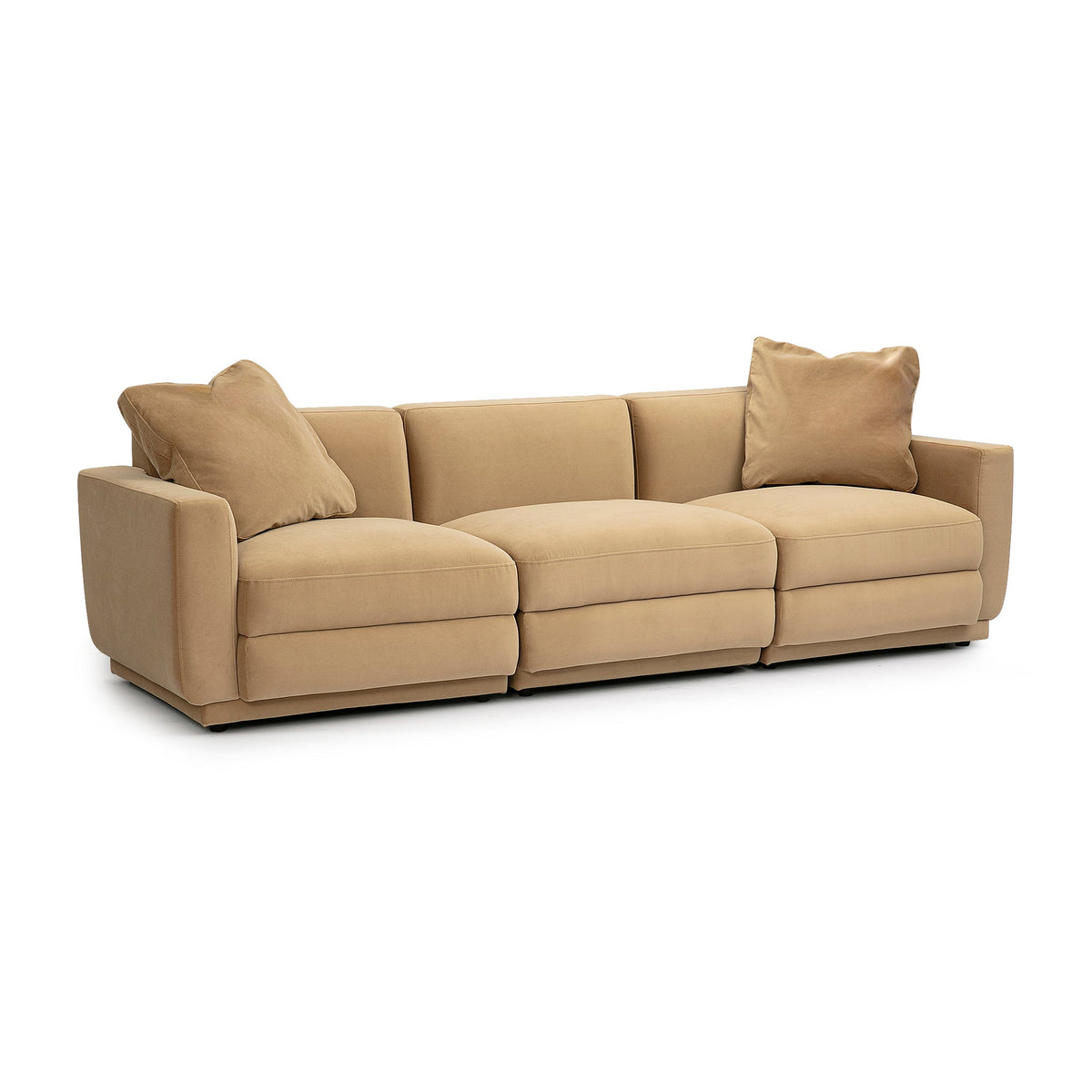 Perry Tan Performance Velvet Modular Sofa by TOV Furniture – photo 2 of 10