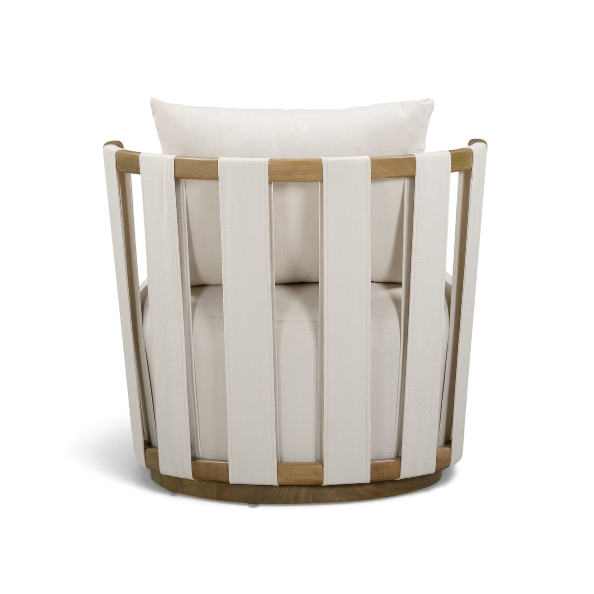 Paolo Cream Upcycled Basketweave Fabric Outdoor Accent Chair by TOV Furniture – photo 4 of 6