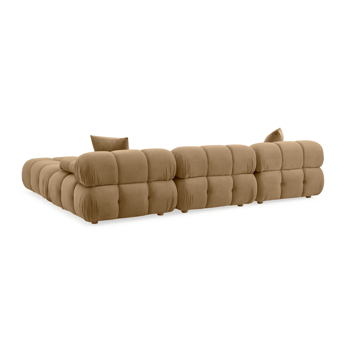 Calliope 4-piece Cafe Au Lait Performance Velvet Modular Sectional by TOV Furniture – photo 4 of 6