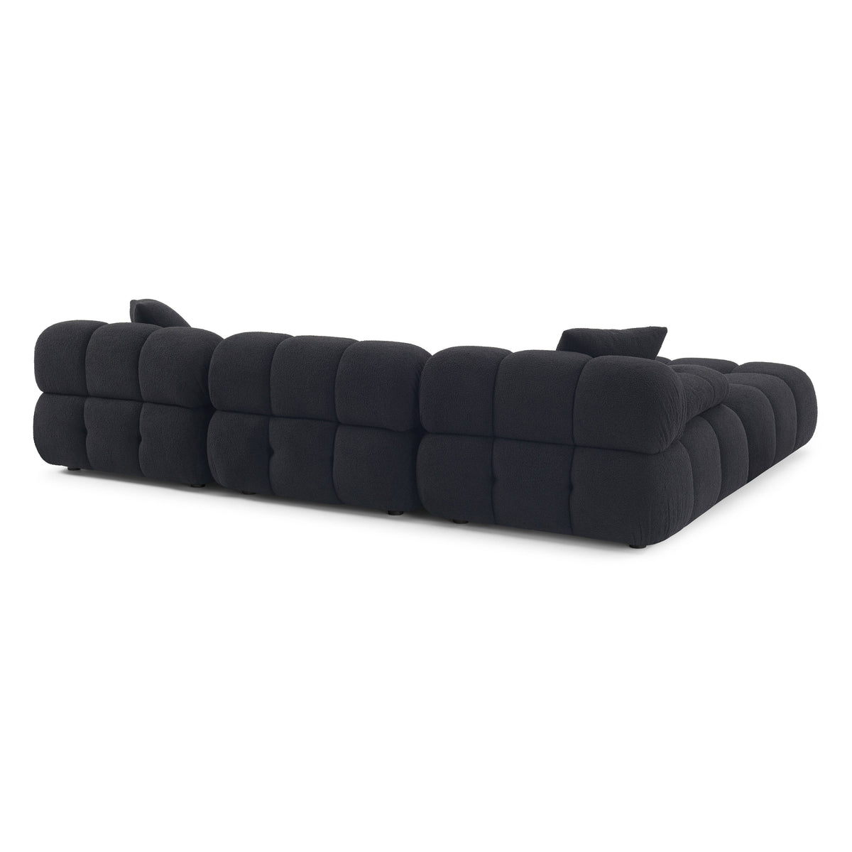 Calliope Black Performance Vegan Shearling 4-piece Modular Sectional by TOV Furniture – photo 7 of 10