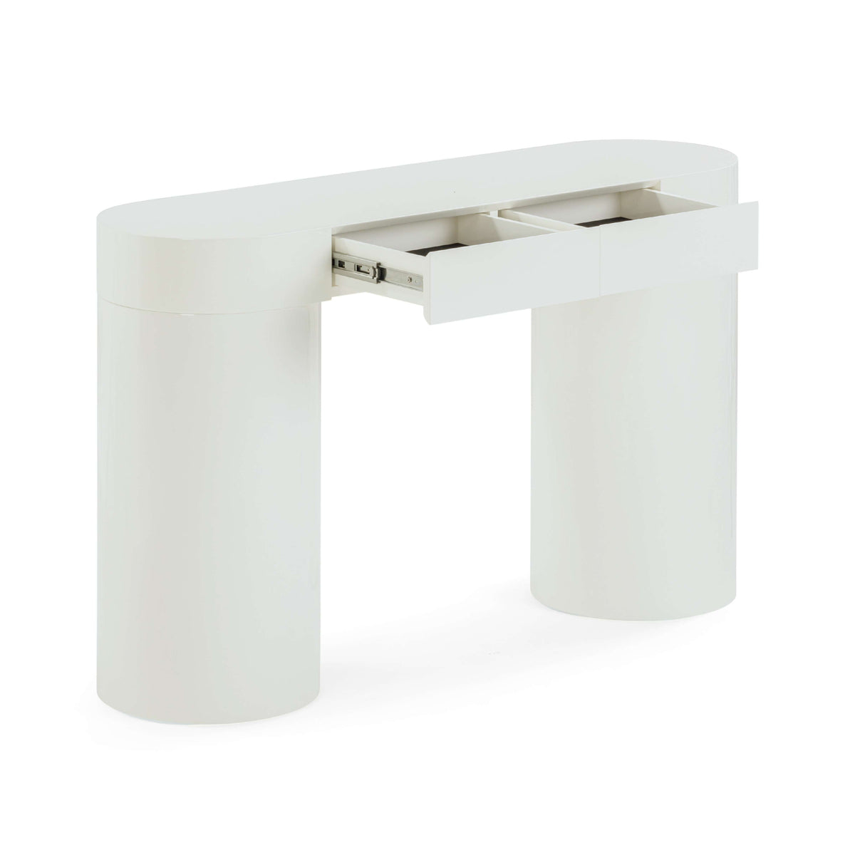 Mira 50" Cream High Gloss Console Table by TOV Furniture – photo 3 of 10