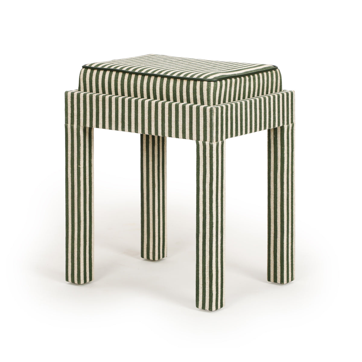 Kora Green Cotton Jute Contract-Grade Accent Stool by TOV Furniture – photo 4 of 6