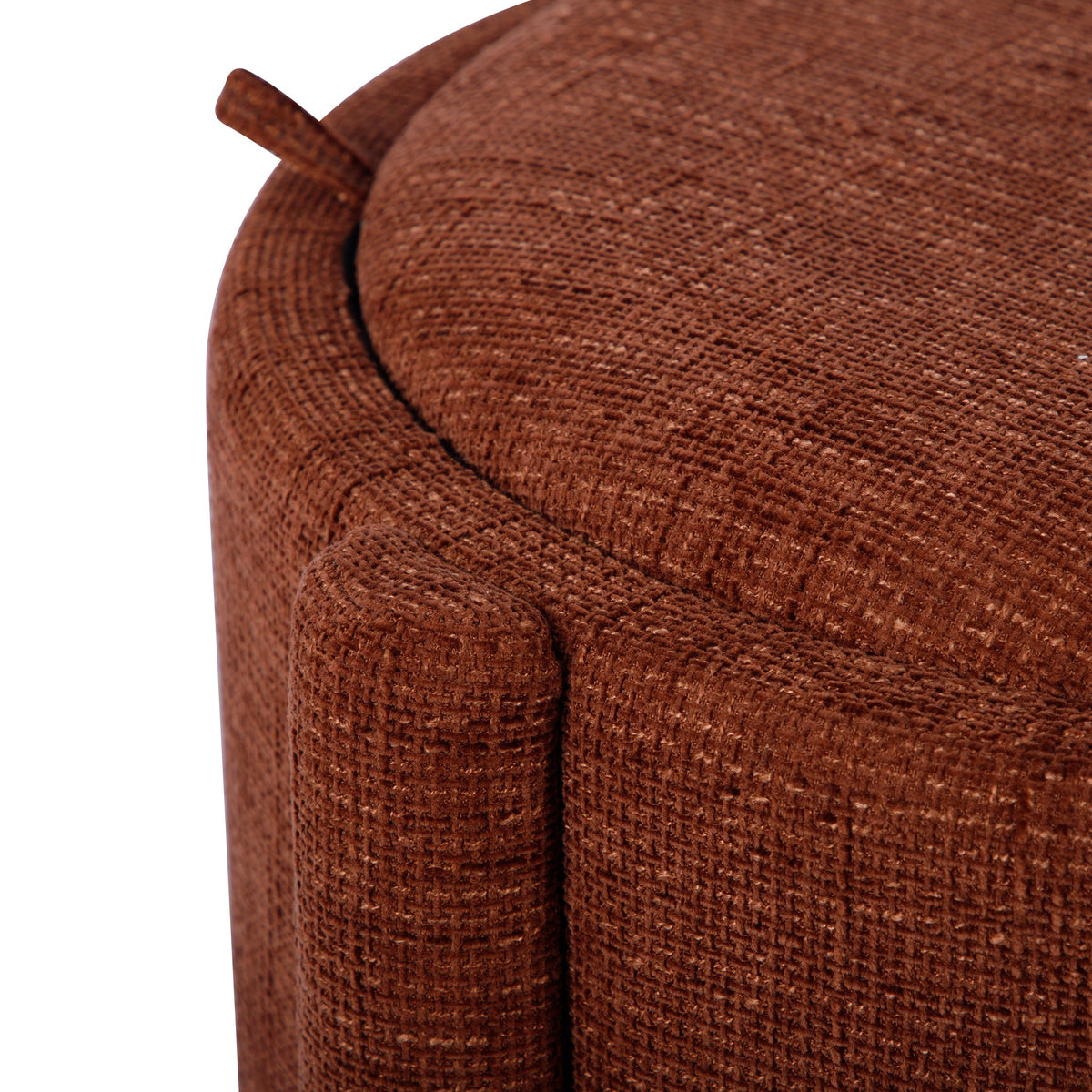 Bellamy Brown Railroad Chenille Storage Stool With Reversible Tray Top by TOV Furniture – photo 7 of 8
