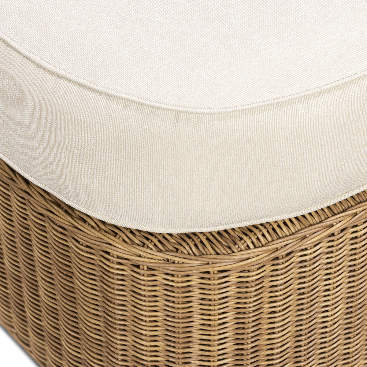 Axel Cream Boucle Outdoor Ottoman by TOV Furniture – photo 4 of 6