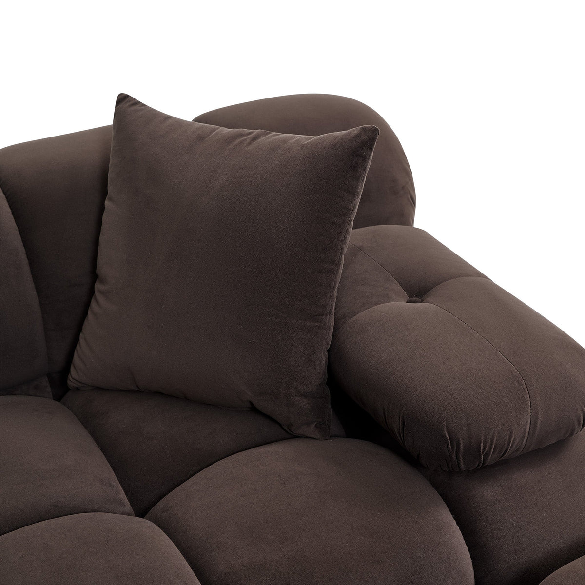 Calliope 118" Dark Brown Performance Velvet Modular Sofa by TOV Furniture – photo 5 of 6