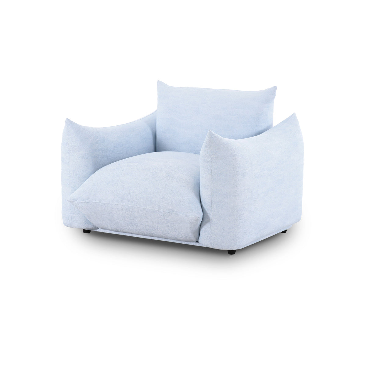 Saint Tropez Light Blue Performance Petite Boucle Outdoor Armchair by TOV Furniture – photo 2 of 6
