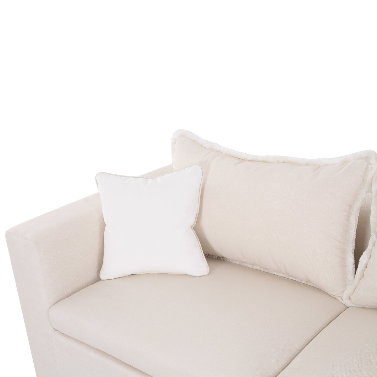 Salty 85" Cream Performance Petite Boucle Outdoor Sofa by TOV Furniture – photo 4 of 7