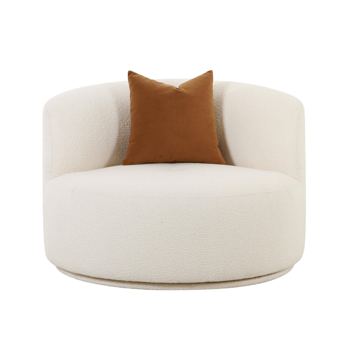 Fickle Cream Boucle Swivel Accent Chair by TOV Furniture – photo 3 of 8