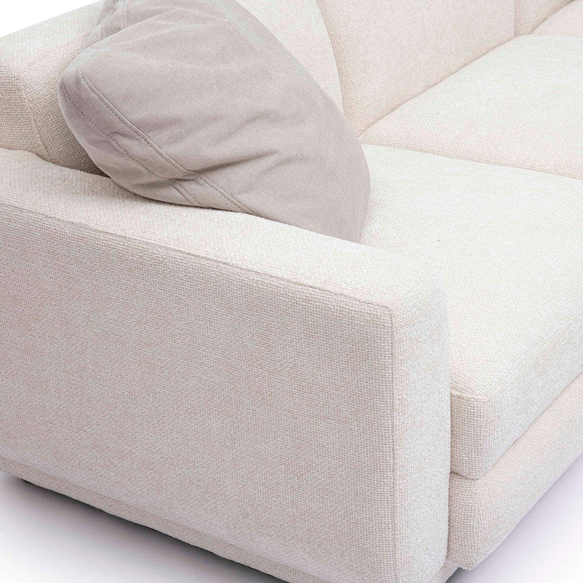 Perry 124" Cream Performance Chenille Modular Long Sofa by TOV Furniture – photo 5 of 6
