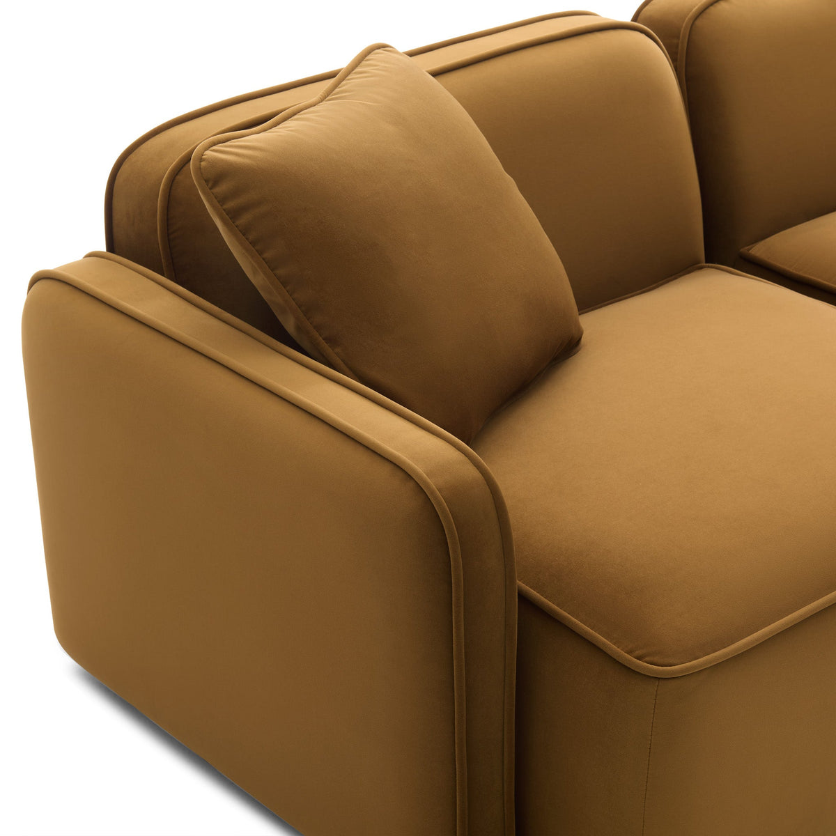 Travie Honey Performance Velvet Modular L-Sectional by TOV Furniture – photo 4 of 5